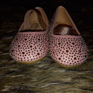 Little Star Toddlers Pink Rhinestone Carmen Shoes- 5